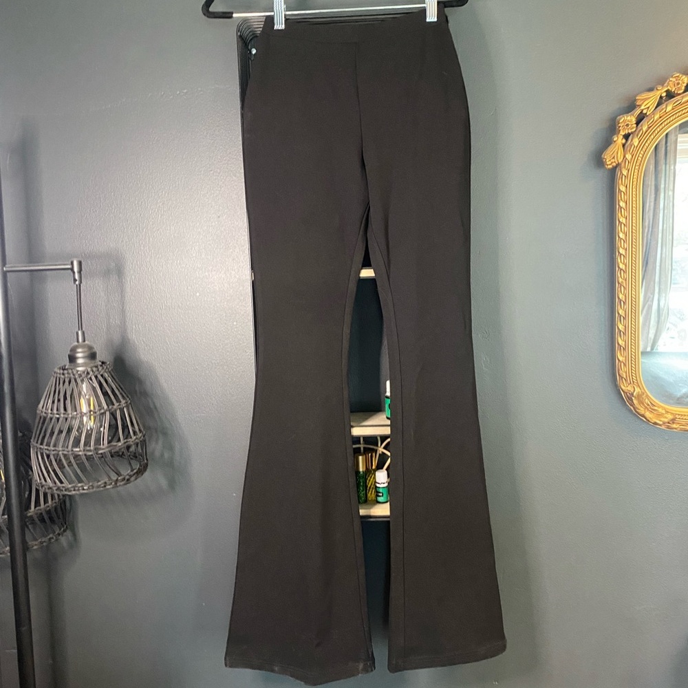 ASOS black flared pull on pants.